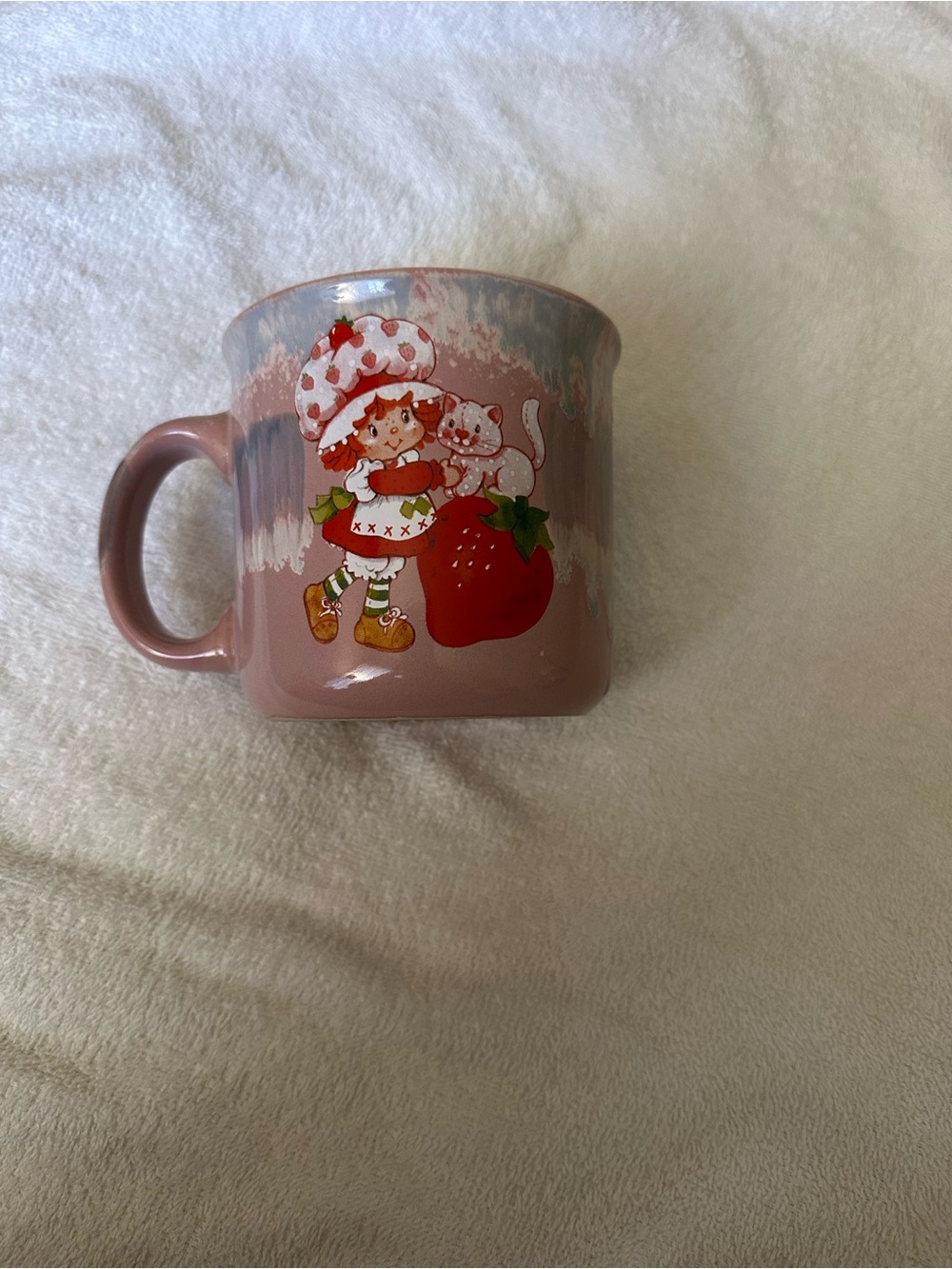 Pink Strawberry Girl Ceramic Coffee Mug